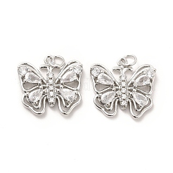 Rack Plating Brass Cubic Zirconia Pendants&nbsp;KK-K270-15P