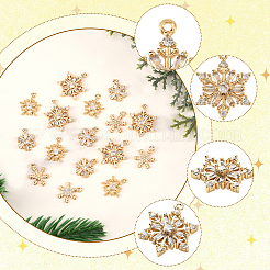 16Pcs 4 Styles Brass Micro Cubic Zirconia Charms&nbsp;KK-SC0006-98