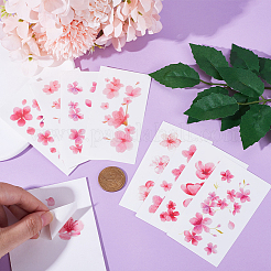 Flower Pattern Removable Temporary Water Proof Tattoos Paper Stickers&nbsp;AJEW-WH0413-03B