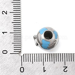 304 Stainless Steel Enamel European Beads&nbsp;STAS-D153-31P