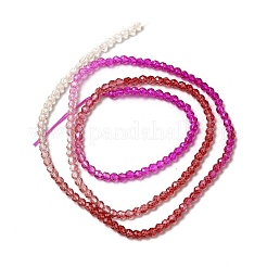 Transparent Gradient Color Glass Beads Strands&nbsp;GLAA-H021-01A-10