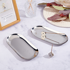 2Pcs Stainless Steel Oval Jewelry Storage Trays for Rings&nbsp;AJEW-ME0004-11