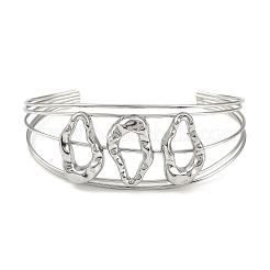 Non-Tarnish 304 Stainless Steel Hollow Open Cuff Bangles&nbsp;BJEW-Q348-03P-05