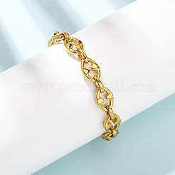 304 Stainless Steel Oval with Triangle Link Chain Bracelets for Women&nbsp;BJEW-F536-12G