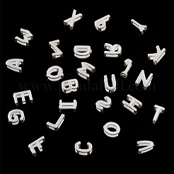 6Pcs 925 Sterling Silver Hollow Initial Beads&nbsp;STER-TA0001-53W