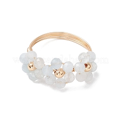 Natural Aquamarine Finger Rings&nbsp;RJEW-TA00198-04