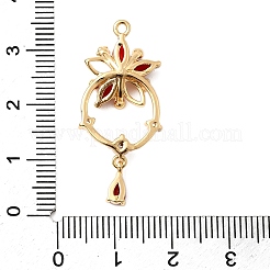 Brass Micro Pave Cubic Zirconia Pendants&nbsp;KK-F916-37G