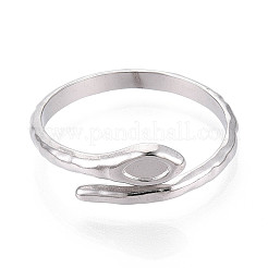 304 Stainless Steel Cuff Rings Components&nbsp;STAS-N113-08P