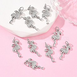 SHEGRACE Brass Micro Pave Cubic Zirconia Pendants&nbsp;XGRQ3P586-598P