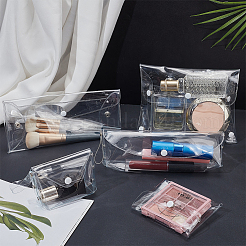 5Pcs 5 Styles Rectangle Transparent PVC Cosmetic Pouches&nbsp;AJEW-FG0004-33
