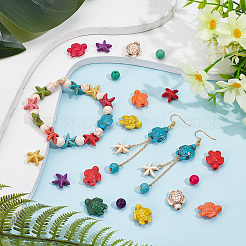 6 Strands 3 Styles Synthetical Turquoise Beads Strands&nbsp;TURQ-NB0001-24