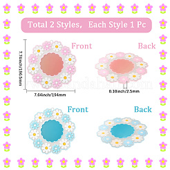 2Pcs 2 Colors Daisy Shaped Silicone Hot Pads&nbsp;AJEW-GF0011-16