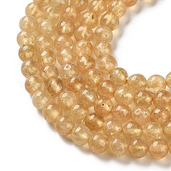 Natural Yellow Garnet Beads Strands&nbsp;G-Z129-C01-6mm-03