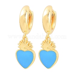Valentine's Day Brass Hoop Earrings&nbsp;EJEW-Z164-11G