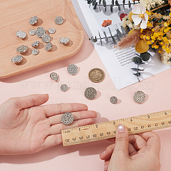 20Pcs 4 Styles Alloy Shank Buttons&nbsp;FIND-CY0001-61
