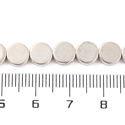Flat Round Tibetan Style Alloy Bead Strands&nbsp;TIBEB-O007-48-NR