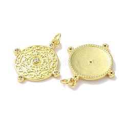 Rack Plating Brass Micro Pave Cubic Zirconia Pendants&nbsp;KK-Z039-25G