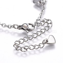 304 Stainless Steel Charm Bracelets&nbsp;STAS-O099-10P