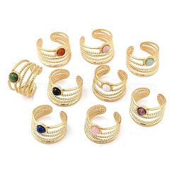 304 Stainless Steel Multi-layer Open Cuff Rings&nbsp;RJEW-Z078-02G