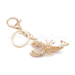 Lobster Alloy Rhinestone Pendant Decoration Keychains&nbsp;KEYC-B019-04