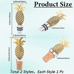 2Pcs 2 Style Zinc Alloy Wine Stoppers&nbsp;FIND-GF0011-17A
