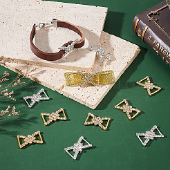 16Pcs 2 Colors Alloy Rhinestone Buckle&nbsp;JEWB-WR0001-04