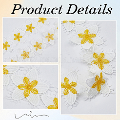 Flower Polyester Eyelash Lace Trim Ribbon&nbsp;OCOR-WH20003-03B-04