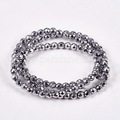 Electroplate Non-magnetic Synthetic Hematite Beads Strands&nbsp;X-G-J169B-4mm-02