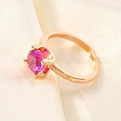 Lab-Grown Red Corundum/Ruby Finger Rings&nbsp;RJEW-R015-03G