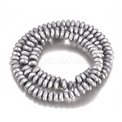 PVD Vacuum Plating Non-magnetic Synthetic Hematite Beads Strands&nbsp;G-I276-09