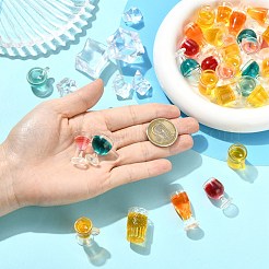 45Pcs 9 Styles Wine Transparent Resin Cabochons&nbsp;CRES-CJZ0009-02