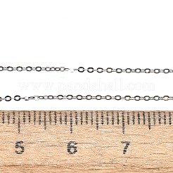 Anti-Tarnish Rhodium Plated 925 Sterling Silver Cable Chain Necklaces&nbsp;NJEW-N0048-46-18