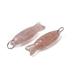 Natural Mixed Stone Carved Pendants&nbsp;G-G314-01P