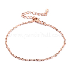 Adjustable Rack Plating Brass Cable Chain Bracelets for Women&nbsp;BJEW-G735-17RG