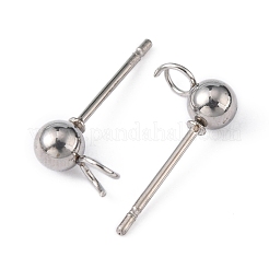 Non-Tarnish 304 Stainless Steel Stud Earring Findings&nbsp;STAS-G012-2