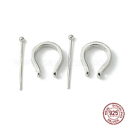 Anti-Tarnish Rhodium Plated 925 Sterling Silver Pendant Bails&nbsp;STER-L057-081A-P