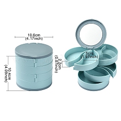 Rotatable 4-Layer Plastic Jewelry Storage Box&nbsp;AJEW-YW0001-13B