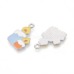 Halloween Theme Alloy Enamel Pendants&nbsp;ENAM-T022-54P-06
