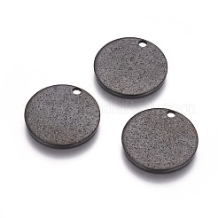 304 Stainless Steel Textured Pendants&nbsp;STAS-I098-01-12mm-B