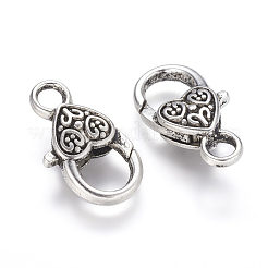 Tibetan Style Heart Lobster Claw Clasps&nbsp;LF014Y-NF