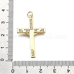 Brass Micro Pave Cubic Zirconia Pendants&nbsp;KK-Z100-25G