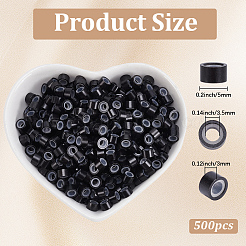 500Pcs Silicone Hair Coil Cuffs&nbsp;OHAR-SP0001-14B
