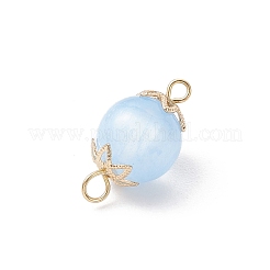 Dyed Natural Selenite Round Connector Charms&nbsp;PALLOY-JF04271