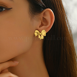 Minimalist Stainless Steel Bowknot Stud Earrings&nbsp;PY0370