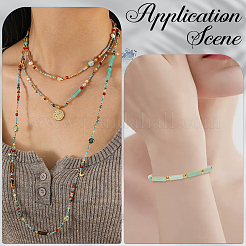 1 Strand Natural Green Aventurine Column Beads Strands&nbsp;G-PA0002-29A