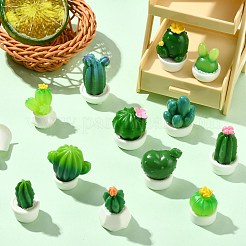 24Pcs 12 Styles Cactus Miniature Ornaments&nbsp;DJEW-CJ0001-25