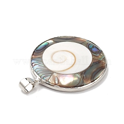 Natural Abalone Shell/Paua Shell Pendants&nbsp;BSHE-E029-02P