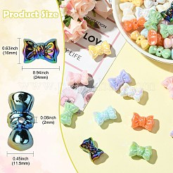 45Pcs 9 Colors UV Plating Opaque Acrylic Beads&nbsp;OACR-CJ0002-54