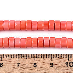 Opaque Solid Color Glass Beads Strands&nbsp;GLAA-N026-3x6mm-05