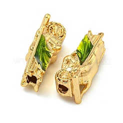 Rack Plating Brass Enamel Beads&nbsp;KK-Z063-08G